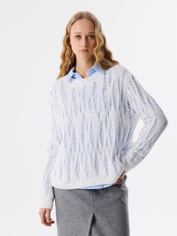 Pull-over Twist en blanc : devant