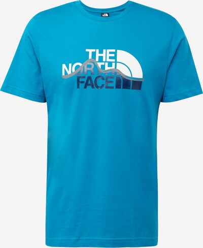 THE NORTH FACE T-Shirt 'MOUNTAIN LINE' en marine / azur / gris denim / blanc, Vue avec produit