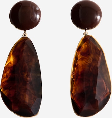 MANGONaušnice 'NEKANE' - smeđa boja: prednji dio