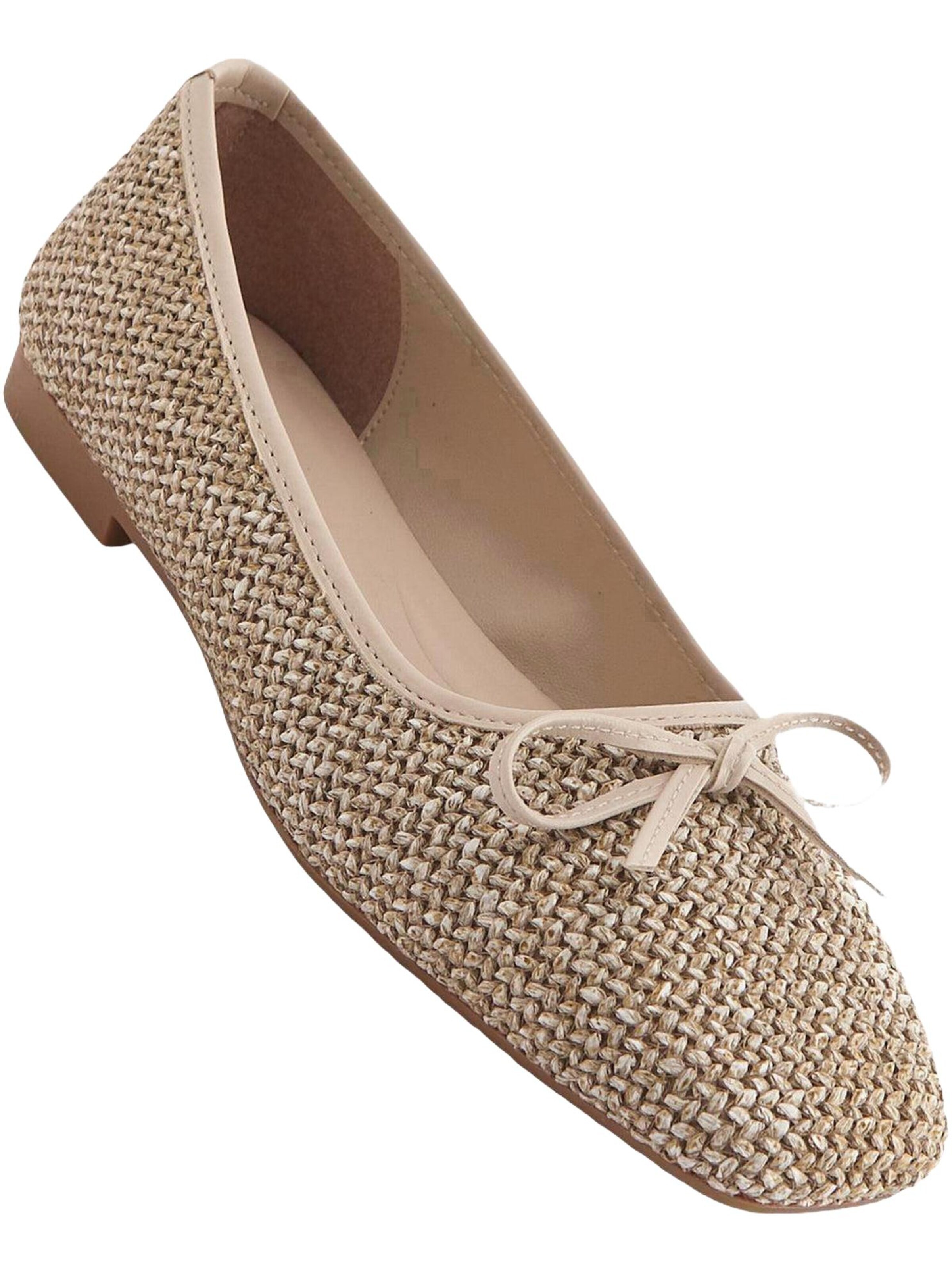Ballerina con cinturino 'Fridah' di Limoya in beige: frontale