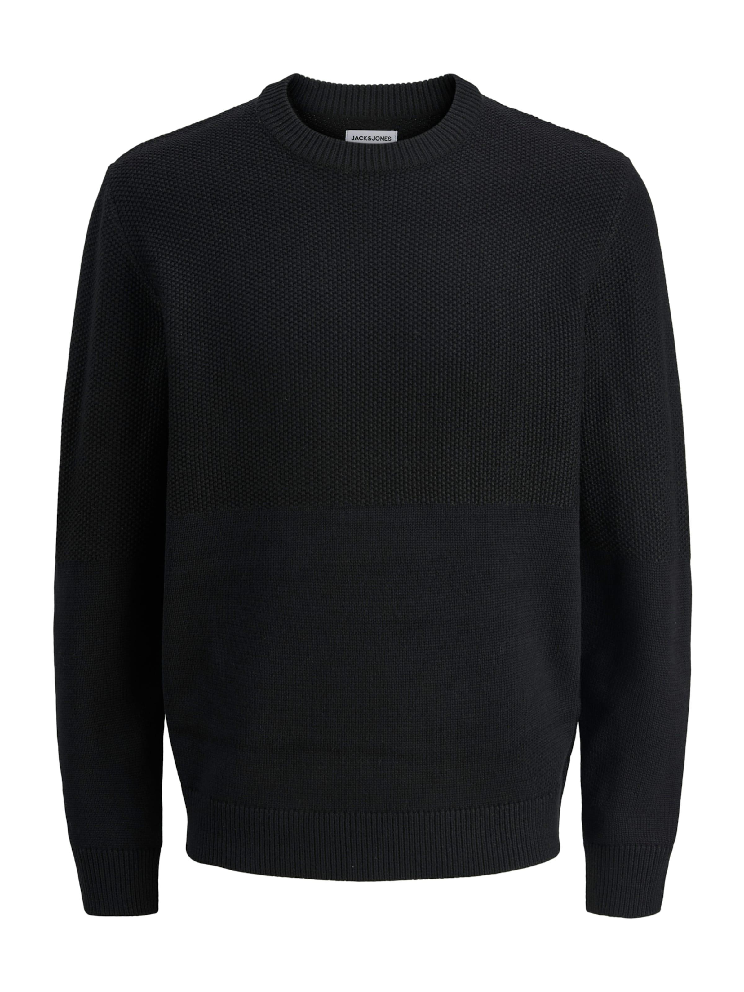 JACK & JONES Свитер 'JJCARL' в Черный: спереди