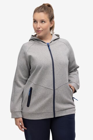 Ulla Popken Sweatjacke in Grau: predná strana