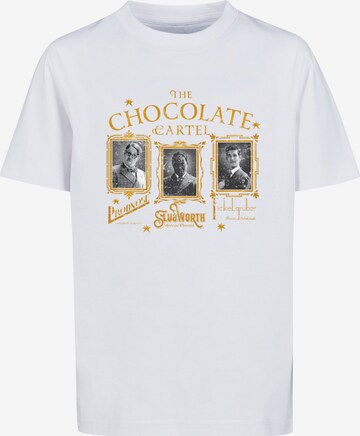 Maglietta 'Wonka - The Chocolate Cartel' di ABSOLUTE CULT in bianco: frontale