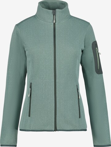 ICEPEAK Athletic Fleece Jacket in Green: front
