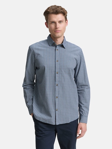 TOM TAILOR Regular fit Button Up Shirt in Blue: front