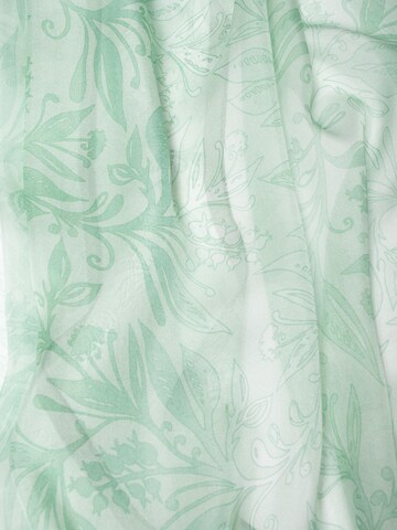 MayTree Scarf 'Seidenchiffon zarte Blumen70 x 180 cm' in Green