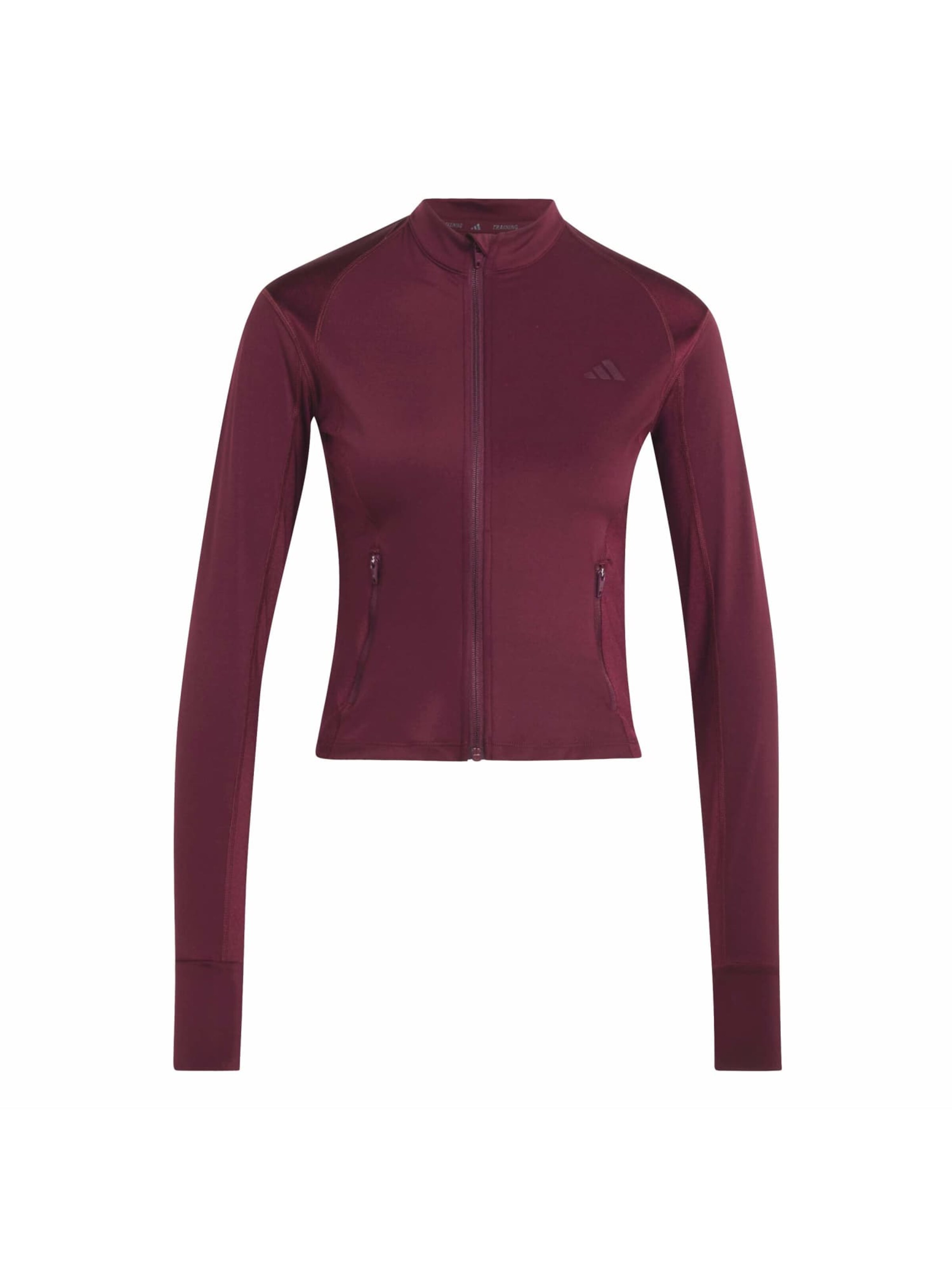 ADIDAS PERFORMANCE Training Jacket 'PWR ESS' in Brown: front