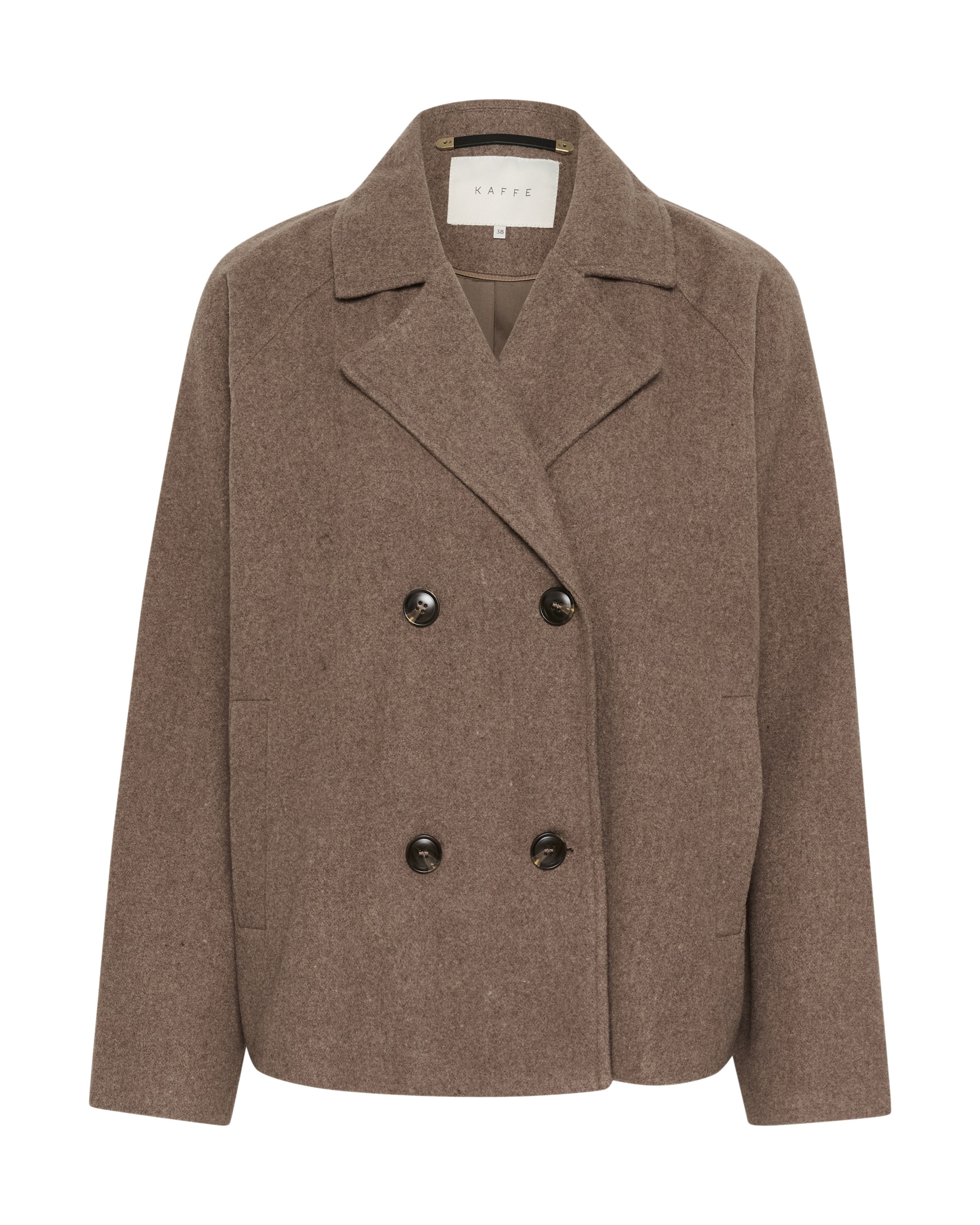 Kaffe Tussenmantel 'Fanny' in Bruin: voorkant