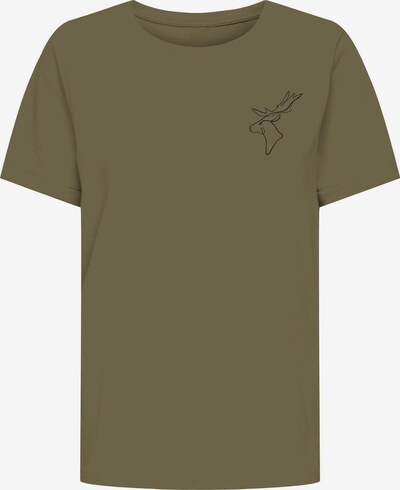 WESTMARK LONDON Shirts 'Winter Deer' i oliven / sort, Produktvisning