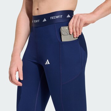 ADIDAS PERFORMANCE Skinny Športne hlače 'STASH' | modra barva