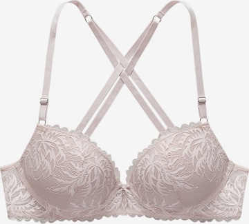 LASCANA Push-up Bra in Pink: front