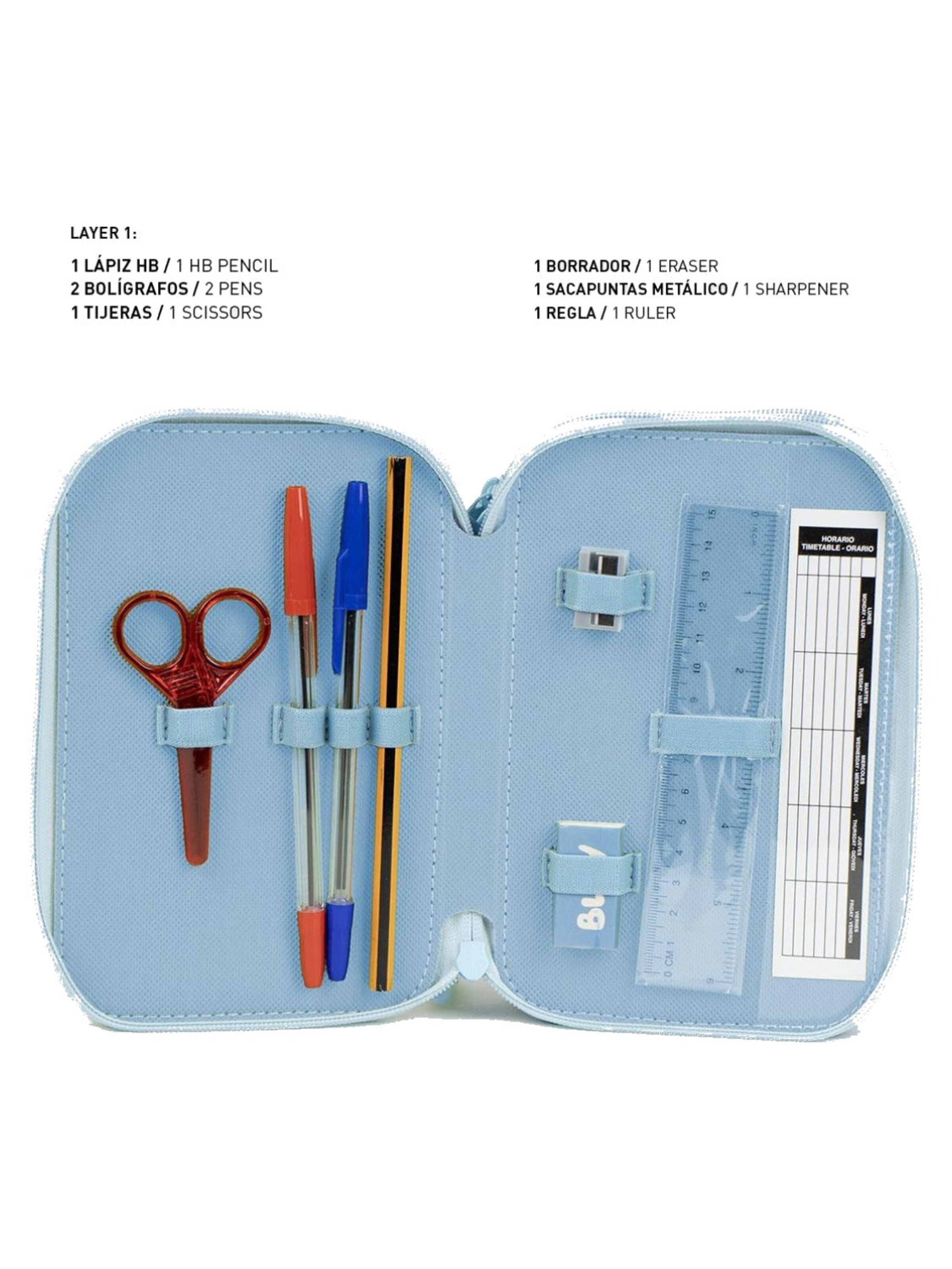 Bluey Pouch 'Bluey Etui met Inhoud 44 Pieces' in Beige