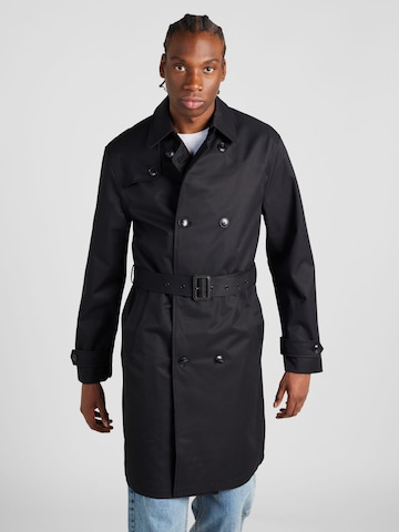 BURTON MENSWEAR LONDON Between-seasons coat in Black: front