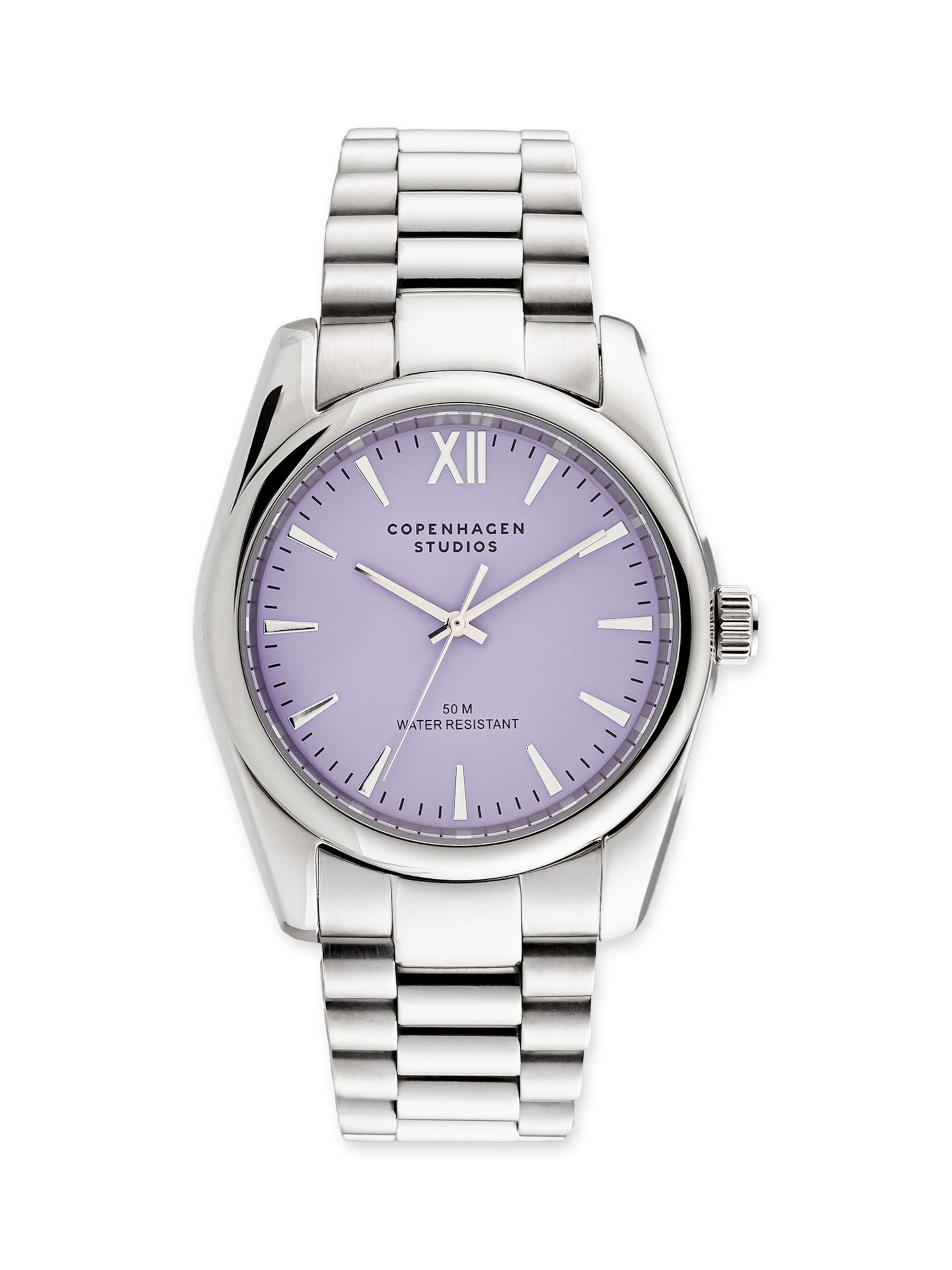 Montre à affichage analogique Copenhagen Studios en argent : devant