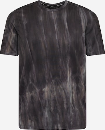 ADIDAS SPORTSWEAR - Camisa funcionais 'Overspray Graphic' em preto: frente