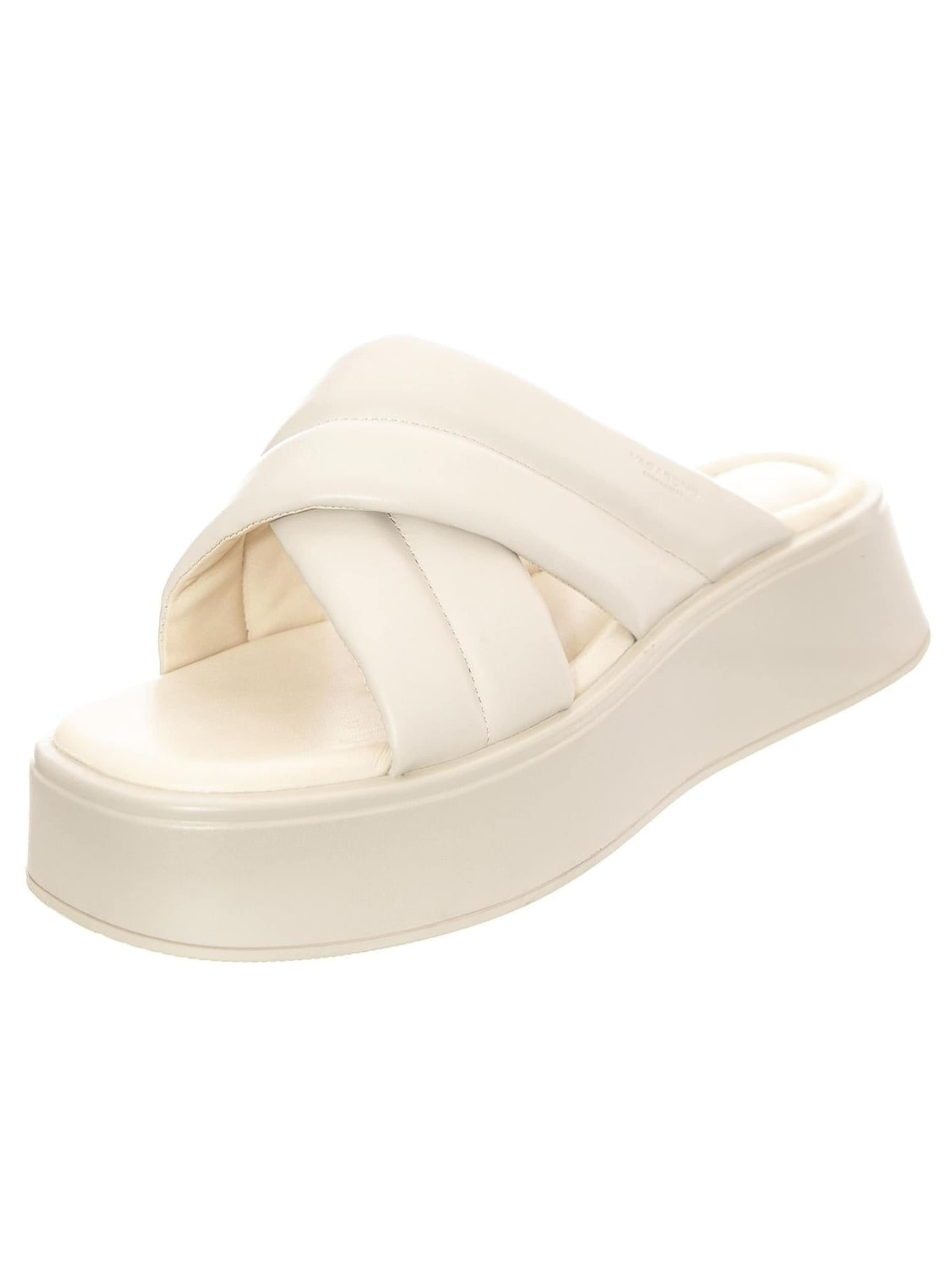 Vagabond Klapki 'W' Courtney Off White Cow Leather Sandals' w kolorze biały: przód