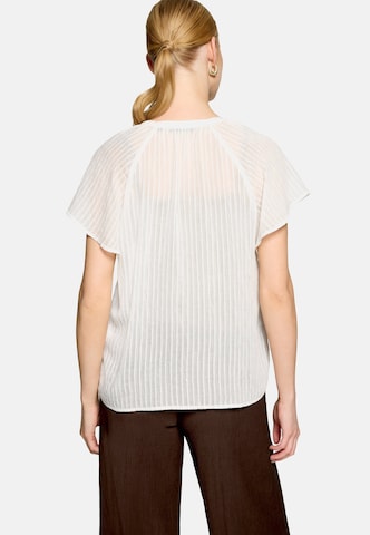 zero Bluse mit V-Ausschnitt in Weiß