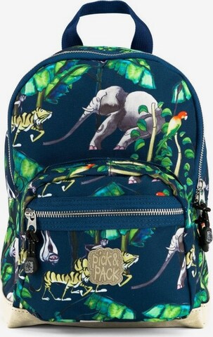 Pick & Pack Rucksack 'Happy Jungle S' in Blau: predná strana