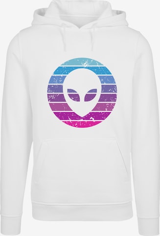 Pull-over 'Alien Kopf' F4NT4STIC en blanc : devant