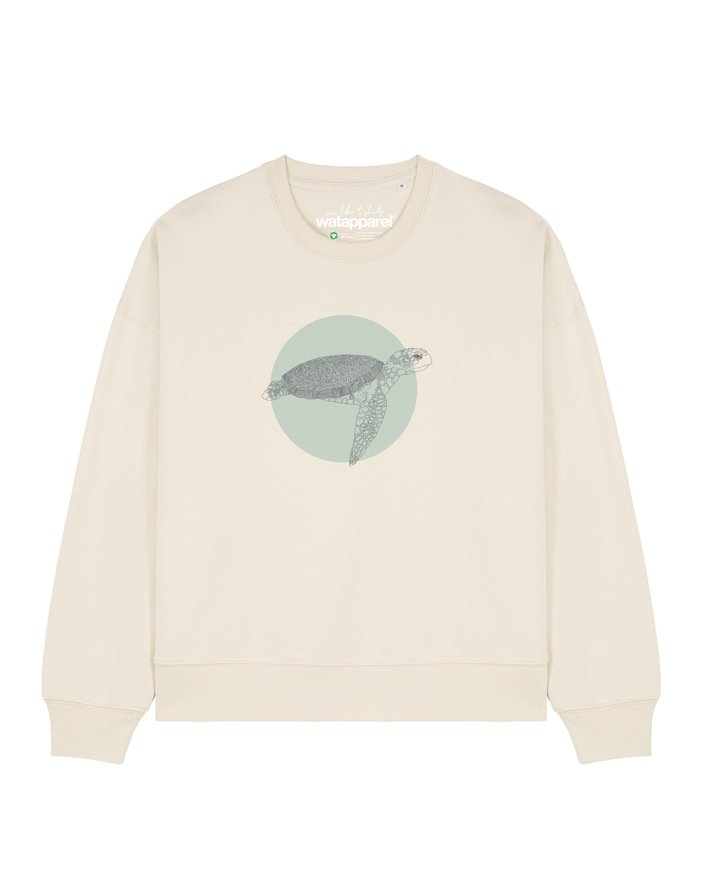 Watapparel Sweatshirt 'Meeresschildkröte ' in White: front