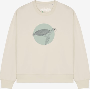 Sweat-shirt 'Meeresschildkröte ' Watapparel en blanc : devant