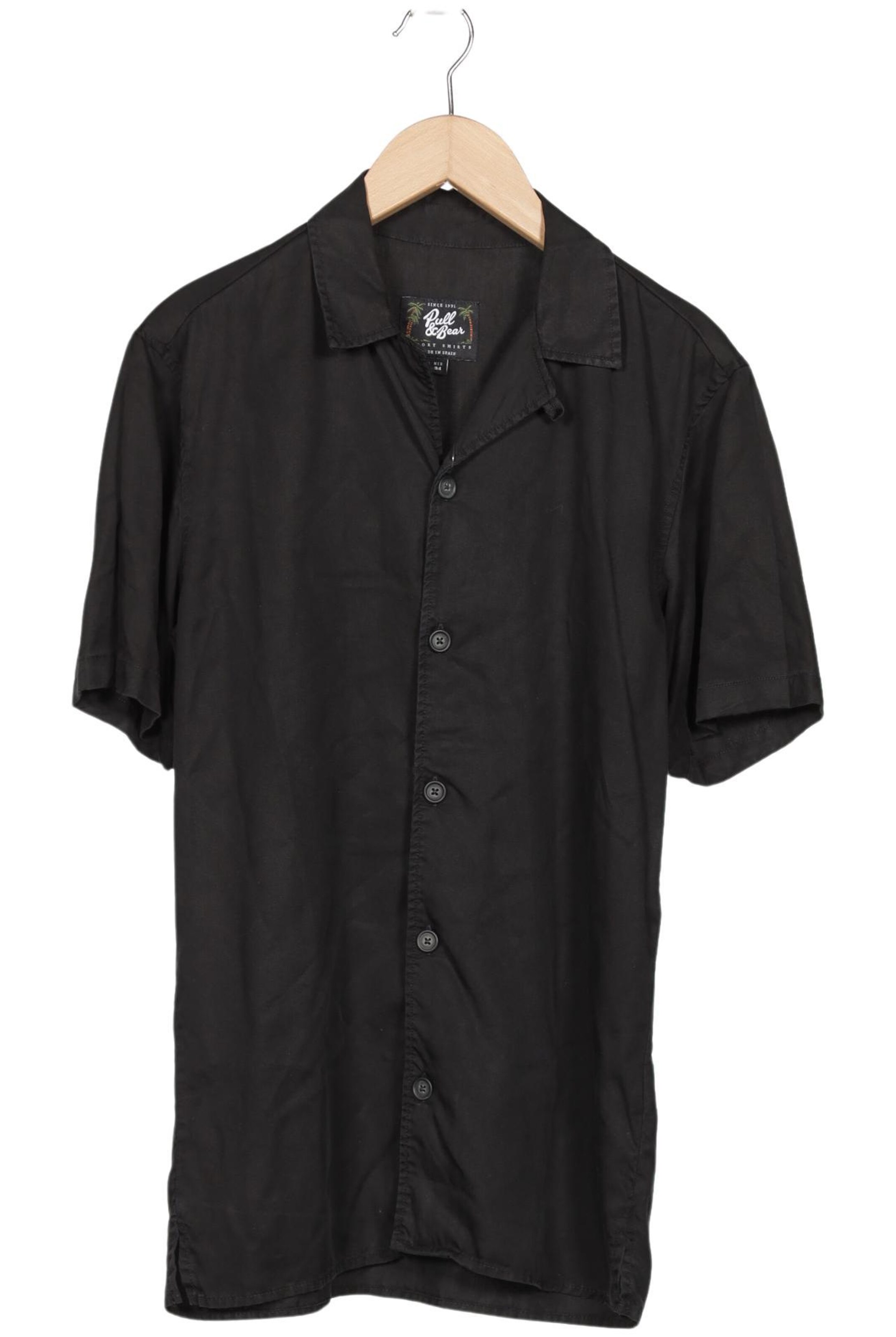 Pull&Bear Button Up Shirt in XS in Black: front