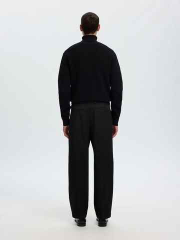 SELECTED Loosefit Pantalon in Zwart