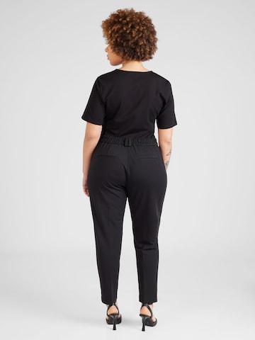 ONLY Carmakoma Regular Pleated Pants 'PEACH' in Black