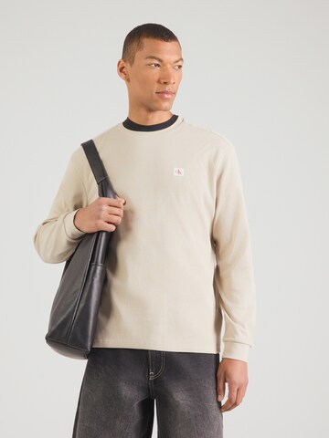 Calvin Klein Jeans T-shirt i grå: framsida