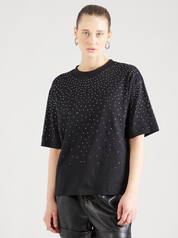 SISTERS POINT - Camiseta 'HELGA' en negro: frente