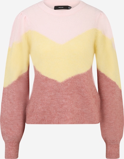 Vero Moda Petite Pullover 'PLAZA' in hellgelb / hellpink / dunkelpink, Produktansicht