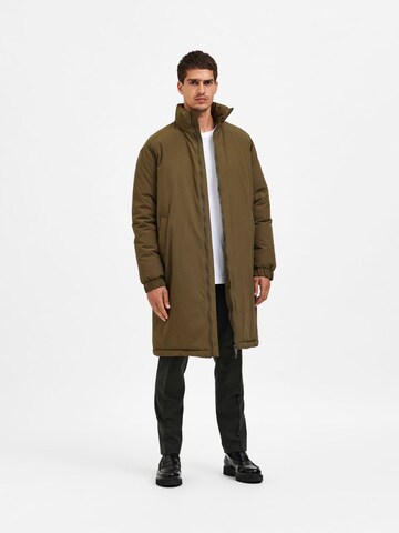 SELECTED HOMME Between-Seasons Coat in Green