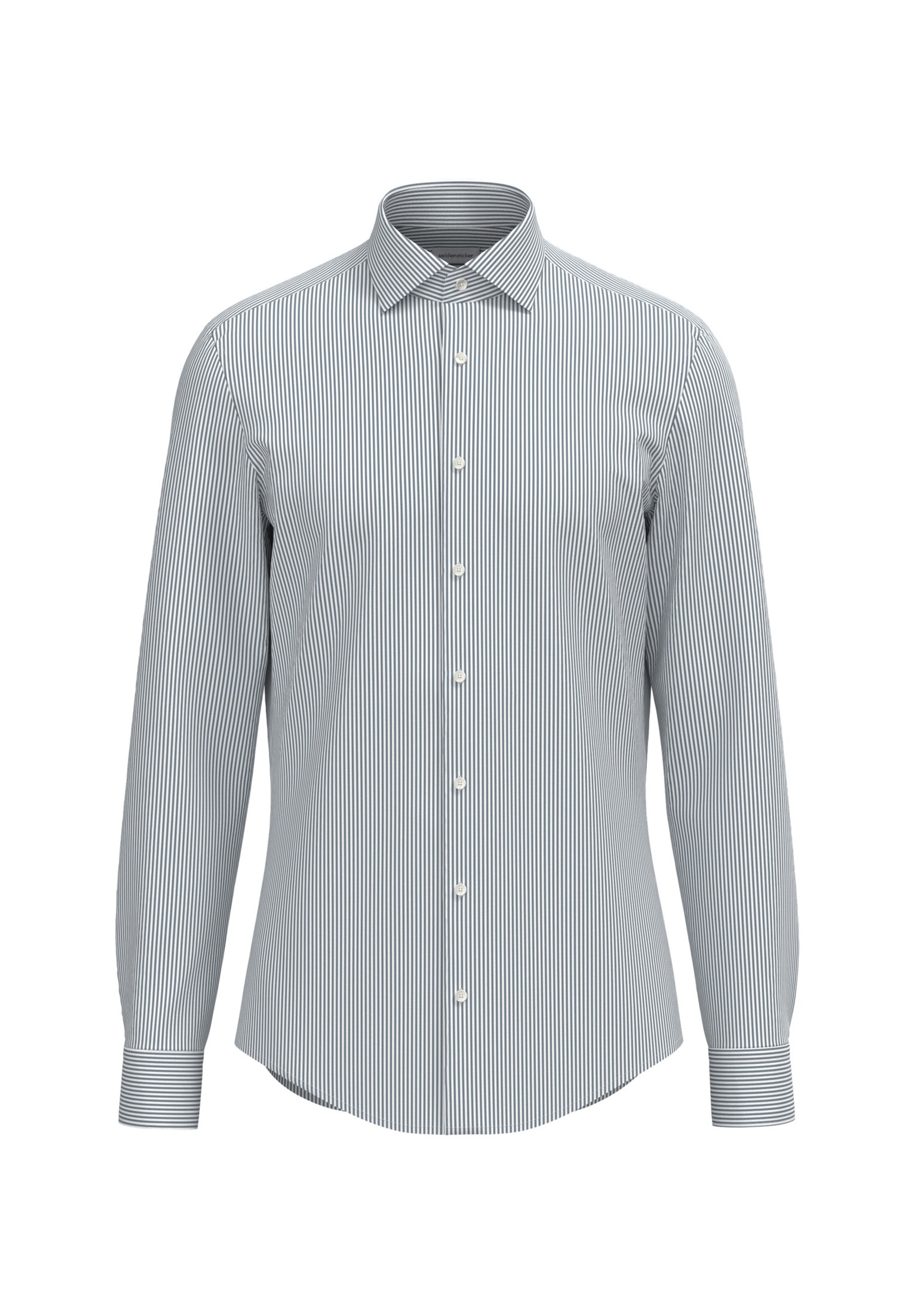 SEIDENSTICKER Slim Fit Businesshemd in Grau: Vorderseite