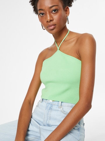 Monki Knitted Top in Green