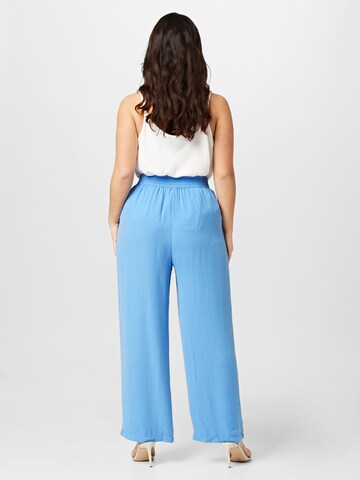 ONLY Carmakoma Wide leg Pleat-front trousers 'JOLEEN JACKIE' in Blue