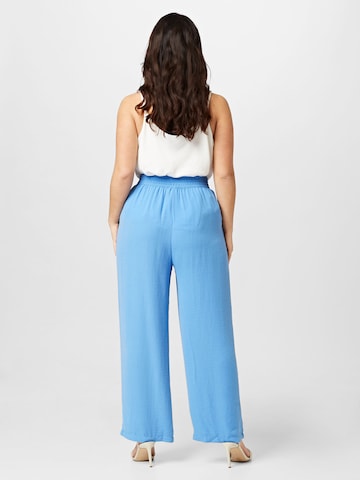 ONLY Carmakoma Wide leg Pleat-Front Pants 'JOLEEN JACKIE' in Blue