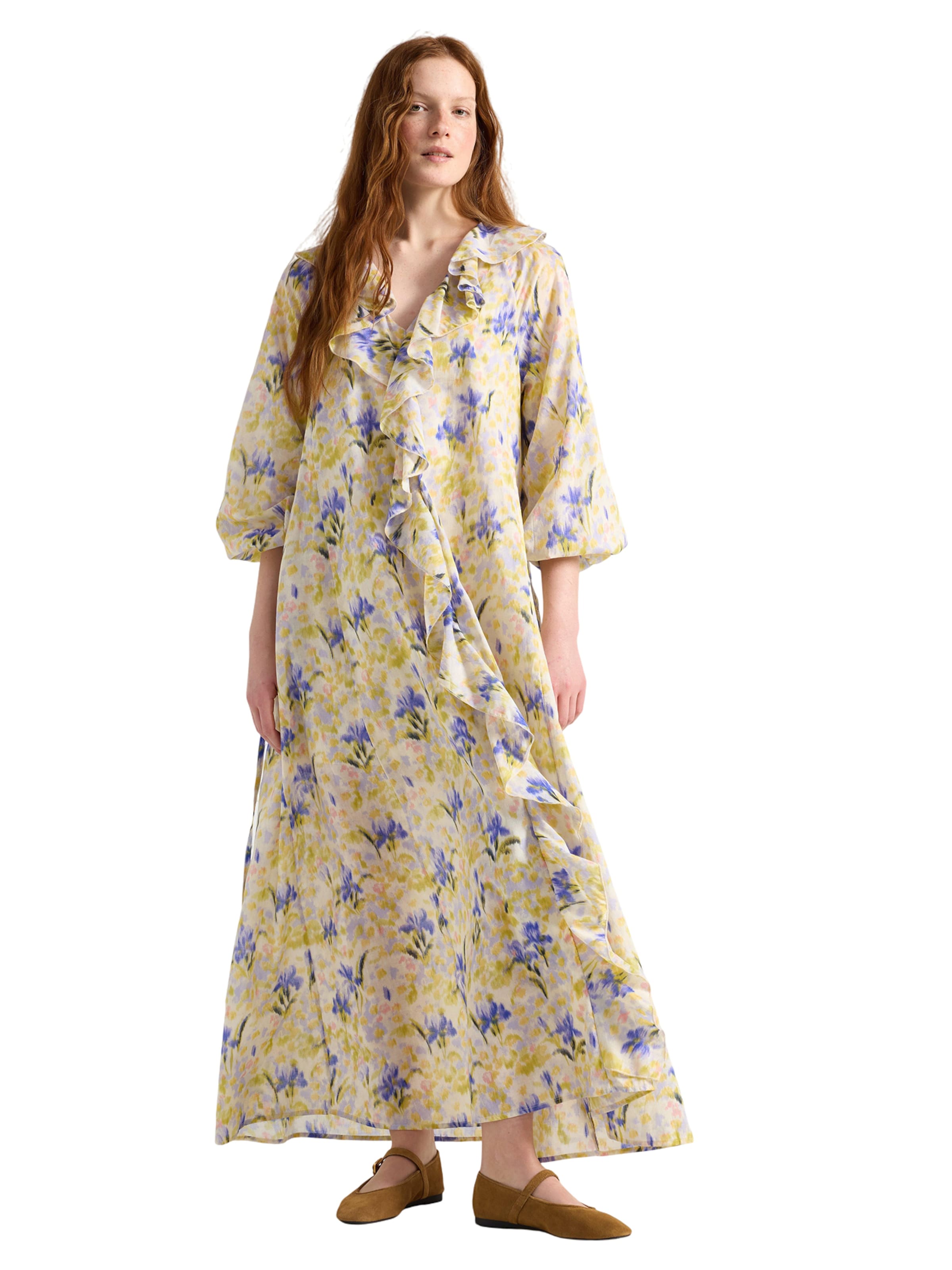 Lindex - Vestido 'Florens' em amarelo: frente