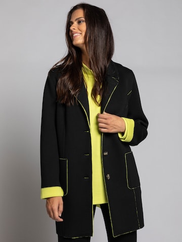 Ulla Popken Between-Seasons Coat in Black: front