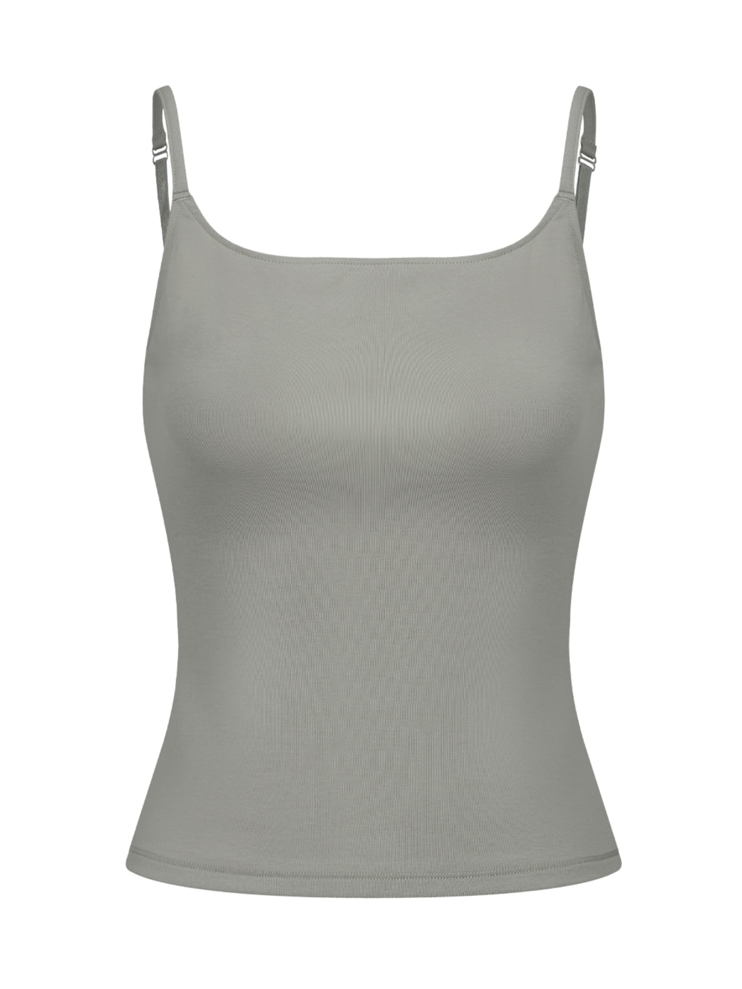 cfab (formerly creamy fabrics) Top 'Cami'‌‌‌‌‌‌‌‌ in Grau: Vorderseite