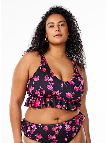 Swim by Zizzi - Bustier Top de bikini 'Senya' en azul: frente