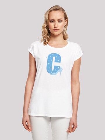F4NT4STIC Shirt 'Disney Alphabet C Is For Cinderella' in White: front