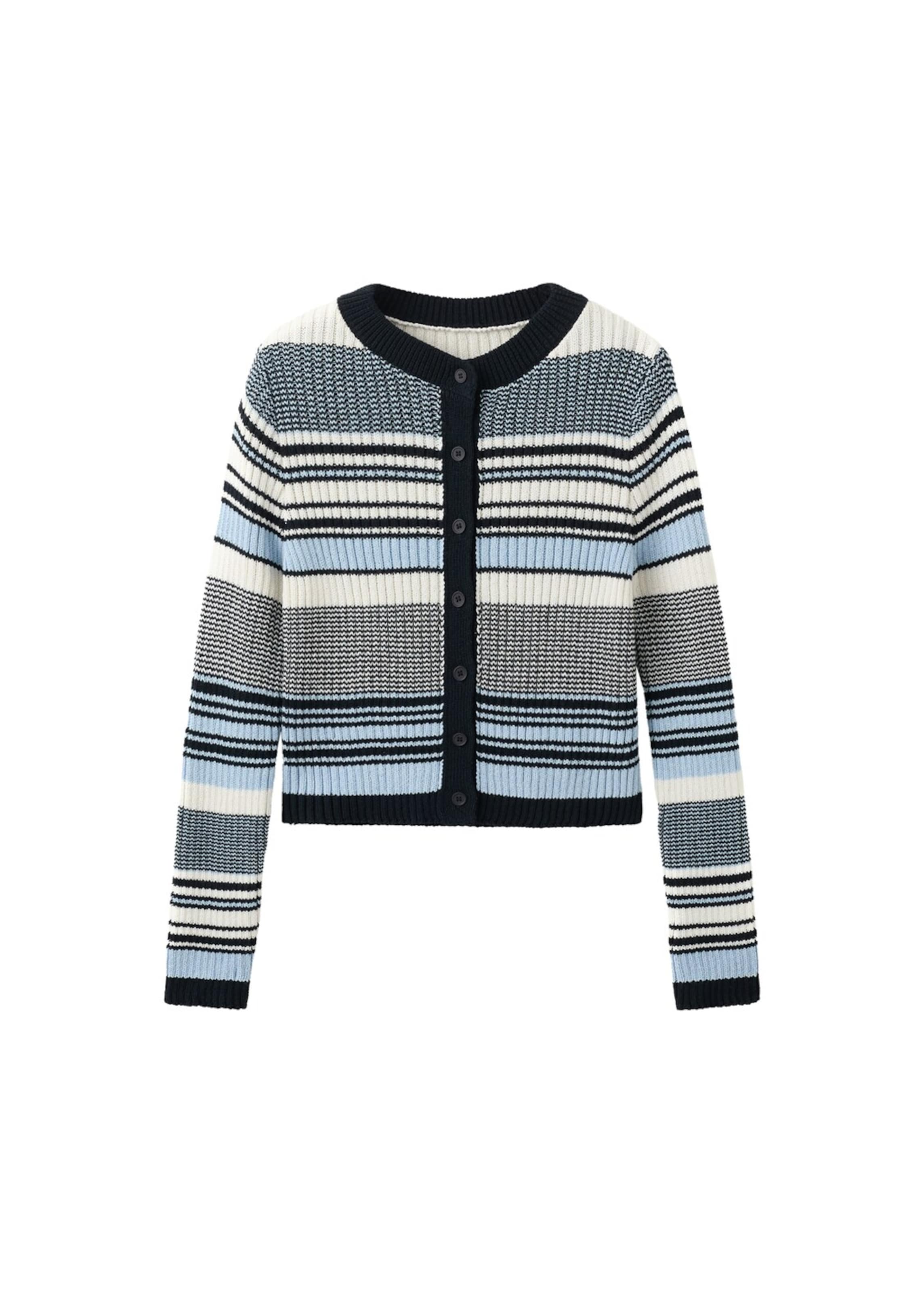 MANGO Knit Cardigan 'Mina' in marine blue / Smoke blue / Pastel blue / White, Item view