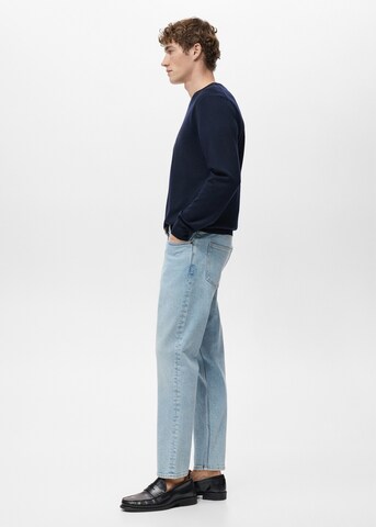 MANGO MAN Tapered Jeans 'Ben' in Blau