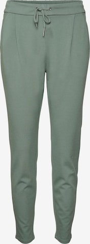 VERO MODA Loose fit Pleat-Front Pants 'EVA' in Green: front