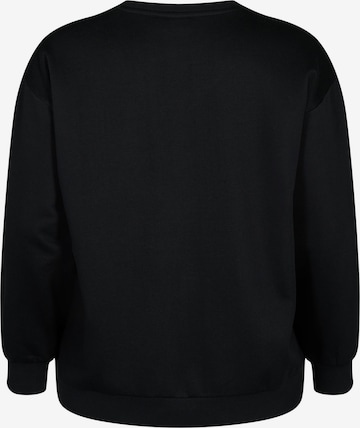 Zizzi Sweatshirt 'CASARA' in Black