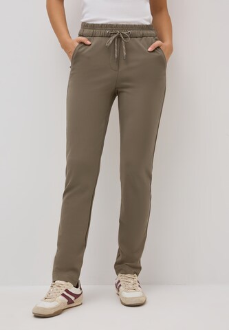 CECIL Slim fit Pants 'Tracey' in Brown: front