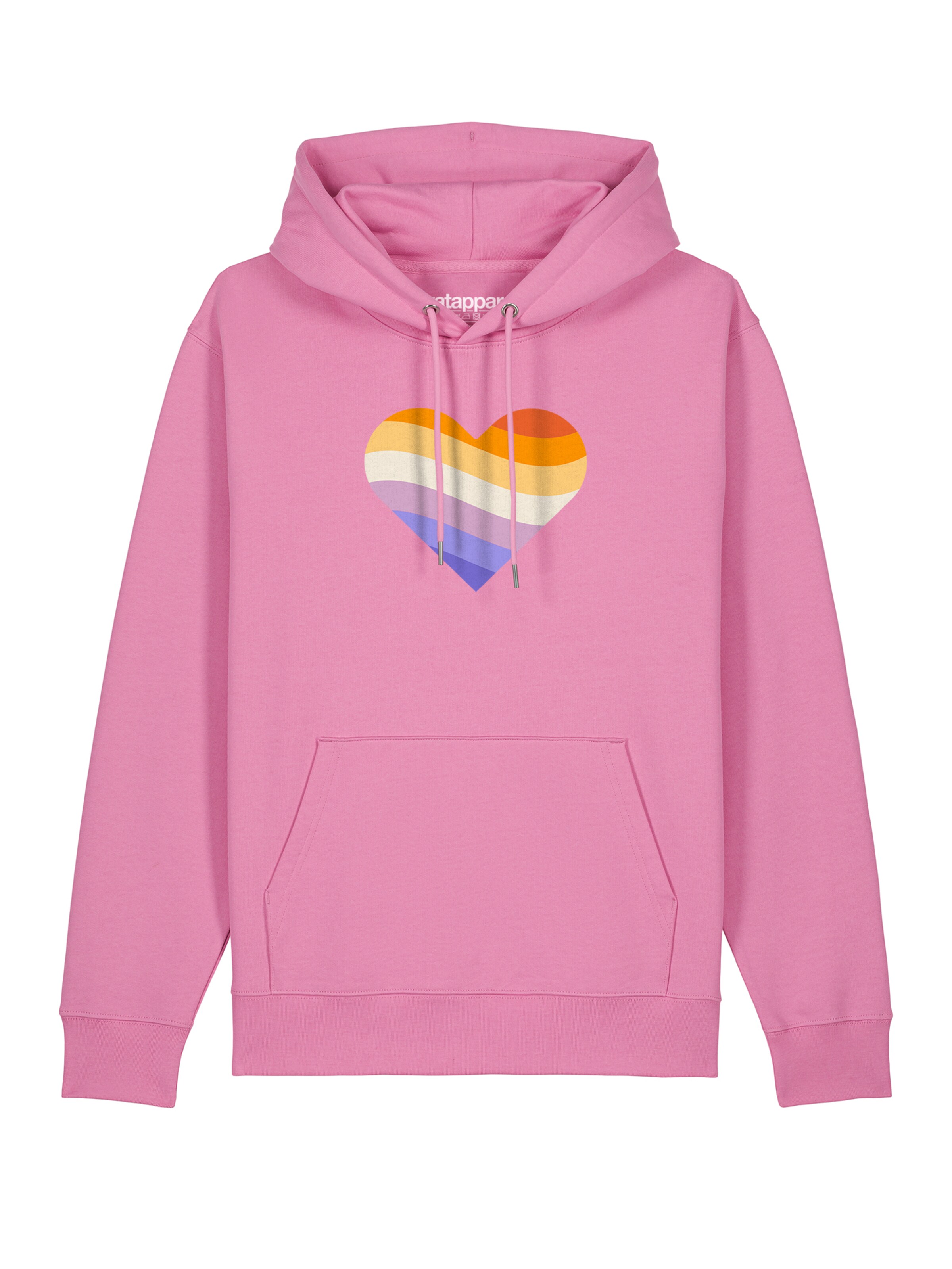 Sweat-shirt ' Rainbow Heart ' Watapparel en rose : devant