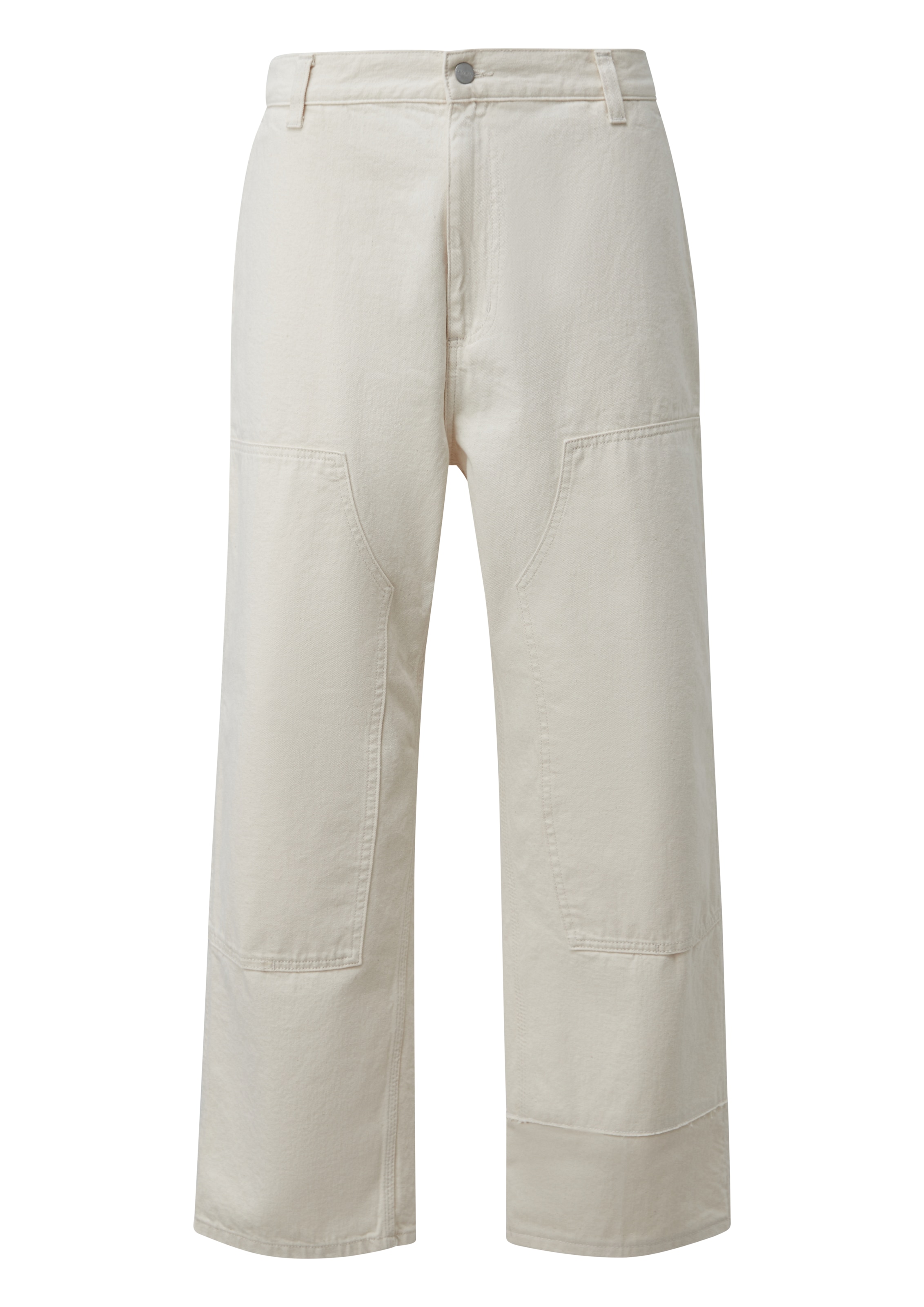 QS Loosefit Jeans in Beige: voorkant