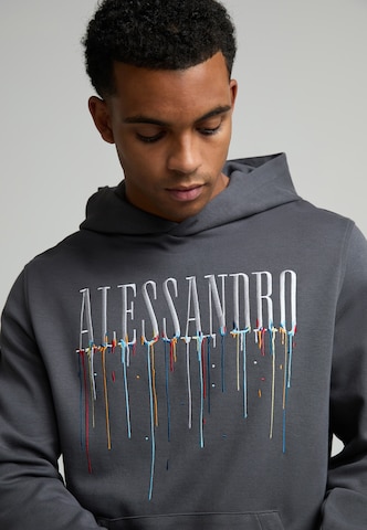 Alessandro Zavetti Sweatshirt 'Artista' in Grey