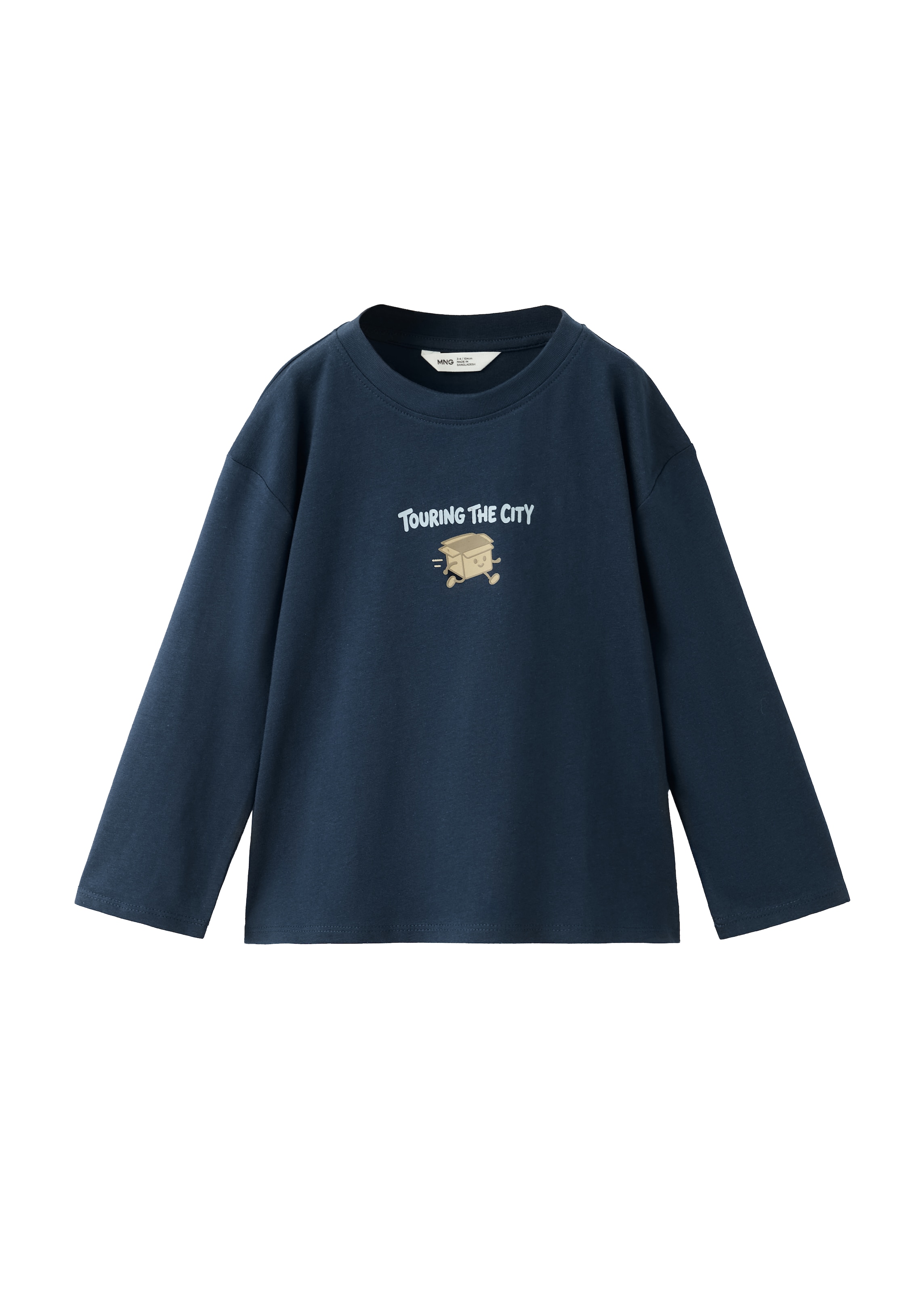 MANGO KIDS Shirt 'EASTOWN' in Blauw: voorkant